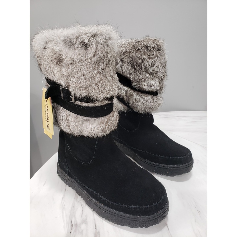 NEW NO‎ BOX SIZE 7 Bearpaw Kara Fur Suede Mid Calf Boots Warm Winter Boots